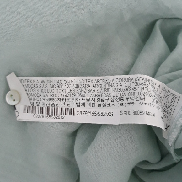 ZARA basic collection long sleeves ruffled top XS - Picture 9 of 10